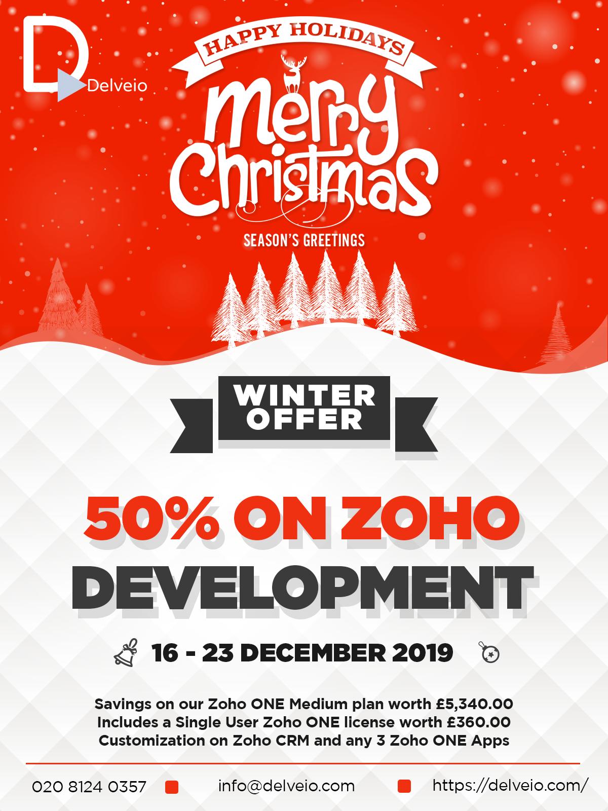 Delveio Consulting Zoho One Christmas and New Year Offer