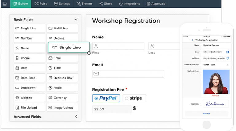 Zoho forms, the powerful and feature-rich website Form Builder?